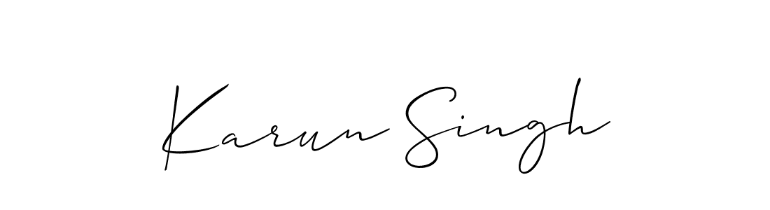 Also we have Karun Singh name is the best signature style. Create professional handwritten signature collection using Allison_Script autograph style. Karun Singh signature style 2 images and pictures png