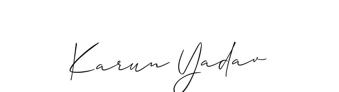 You can use this online signature creator to create a handwritten signature for the name Karun Yadav. This is the best online autograph maker. Karun Yadav signature style 2 images and pictures png