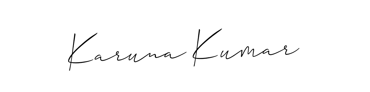 How to make Karuna Kumar signature? Allison_Script is a professional autograph style. Create handwritten signature for Karuna Kumar name. Karuna Kumar signature style 2 images and pictures png