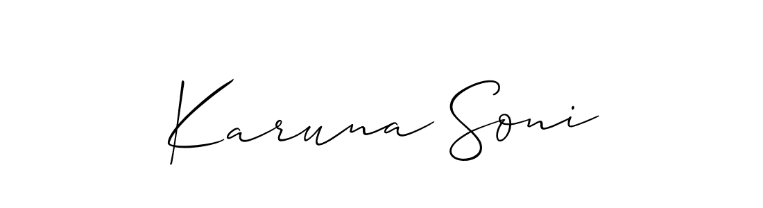 Make a beautiful signature design for name Karuna Soni. Use this online signature maker to create a handwritten signature for free. Karuna Soni signature style 2 images and pictures png