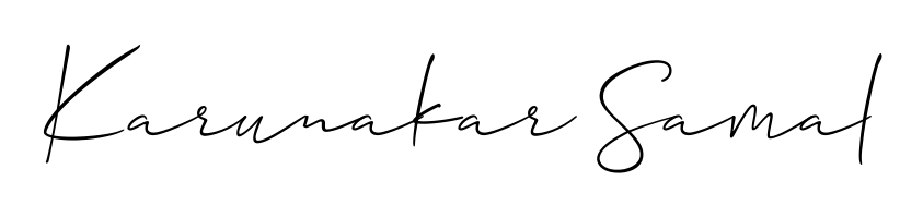 The best way (Allison_Script) to make a short signature is to pick only two or three words in your name. For converting this name Karunakar Samal. Karunakar Samal signature style 2 images and pictures png