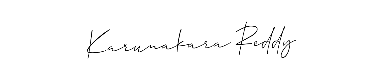 Design your own signature with our free online signature maker. With this signature software, you can create a handwritten (Allison_Script) signature for name Karunakara Reddy. Karunakara Reddy signature style 2 images and pictures png