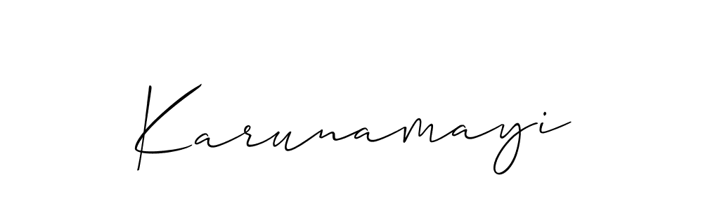 It looks lik you need a new signature style for name Karunamayi. Design unique handwritten (Allison_Script) signature with our free signature maker in just a few clicks. Karunamayi signature style 2 images and pictures png