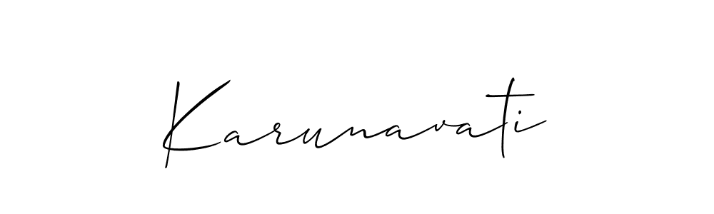 Karunavati stylish signature style. Best Handwritten Sign (Allison_Script) for my name. Handwritten Signature Collection Ideas for my name Karunavati. Karunavati signature style 2 images and pictures png