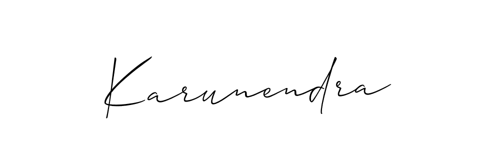 It looks lik you need a new signature style for name Karunendra. Design unique handwritten (Allison_Script) signature with our free signature maker in just a few clicks. Karunendra signature style 2 images and pictures png