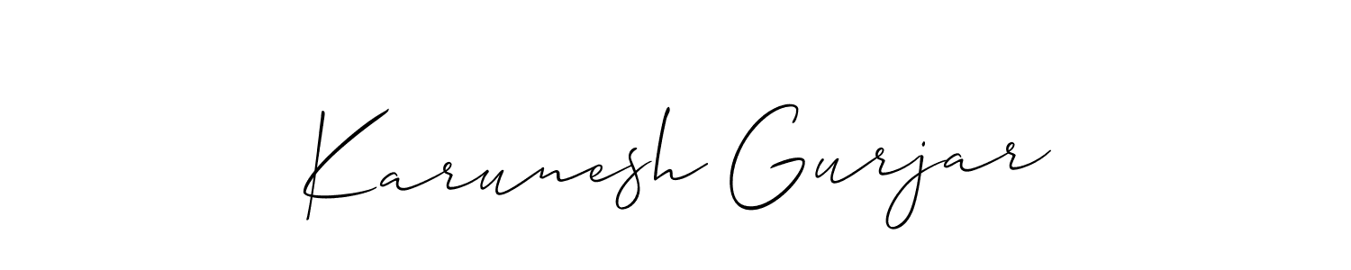 Make a beautiful signature design for name Karunesh Gurjar. Use this online signature maker to create a handwritten signature for free. Karunesh Gurjar signature style 2 images and pictures png