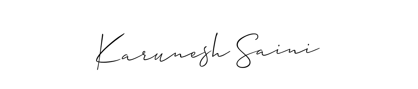 Check out images of Autograph of Karunesh Saini name. Actor Karunesh Saini Signature Style. Allison_Script is a professional sign style online. Karunesh Saini signature style 2 images and pictures png