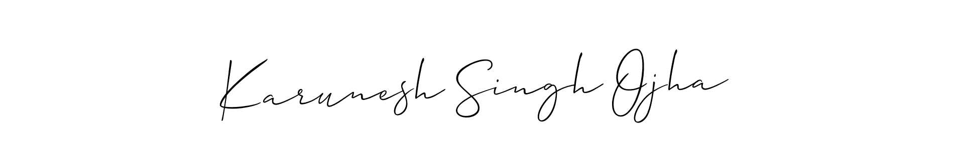 How to Draw Karunesh Singh Ojha signature style? Allison_Script is a latest design signature styles for name Karunesh Singh Ojha. Karunesh Singh Ojha signature style 2 images and pictures png