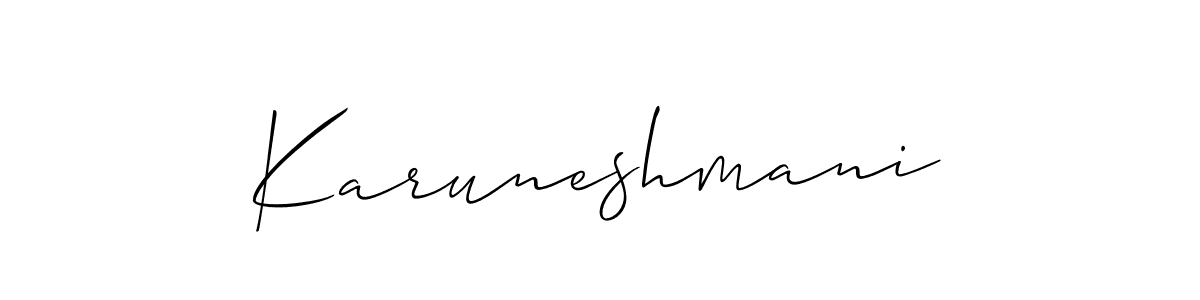 It looks lik you need a new signature style for name Karuneshmani. Design unique handwritten (Allison_Script) signature with our free signature maker in just a few clicks. Karuneshmani signature style 2 images and pictures png