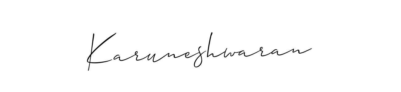 Make a short Karuneshwaran signature style. Manage your documents anywhere anytime using Allison_Script. Create and add eSignatures, submit forms, share and send files easily. Karuneshwaran signature style 2 images and pictures png