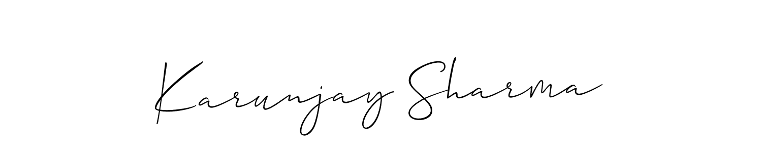 Make a beautiful signature design for name Karunjay Sharma. Use this online signature maker to create a handwritten signature for free. Karunjay Sharma signature style 2 images and pictures png