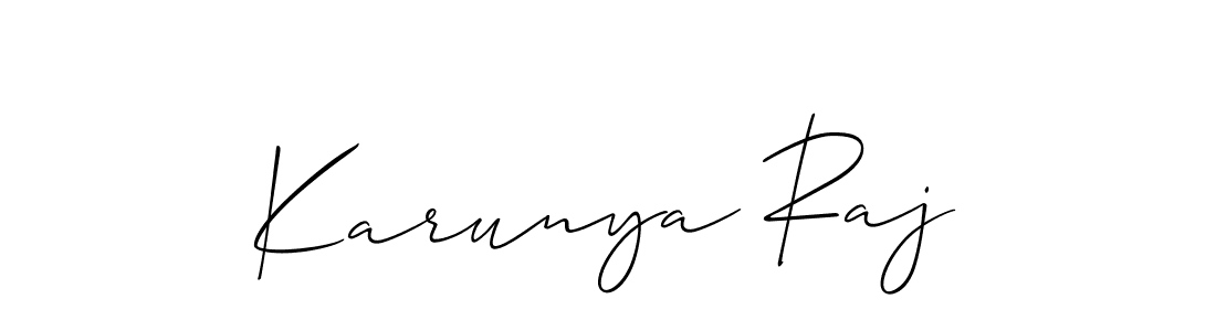 Best and Professional Signature Style for Karunya Raj. Allison_Script Best Signature Style Collection. Karunya Raj signature style 2 images and pictures png