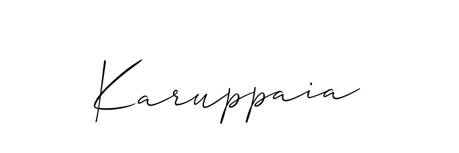 It looks lik you need a new signature style for name Karuppaia. Design unique handwritten (Allison_Script) signature with our free signature maker in just a few clicks. Karuppaia signature style 2 images and pictures png