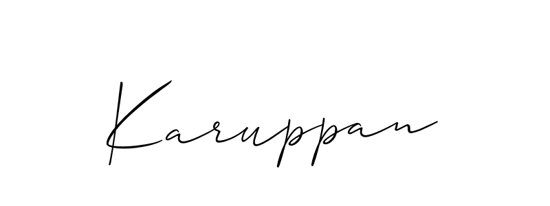 The best way (Allison_Script) to make a short signature is to pick only two or three words in your name. The name Karuppan include a total of six letters. For converting this name. Karuppan signature style 2 images and pictures png