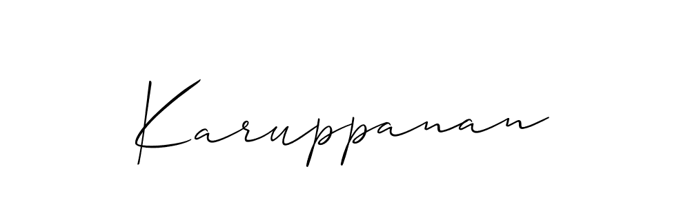 The best way (Allison_Script) to make a short signature is to pick only two or three words in your name. The name Karuppanan include a total of six letters. For converting this name. Karuppanan signature style 2 images and pictures png