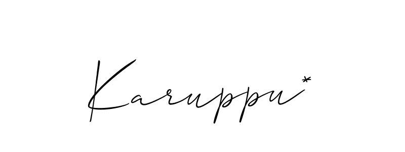 You can use this online signature creator to create a handwritten signature for the name Karuppu*. This is the best online autograph maker. Karuppu* signature style 2 images and pictures png