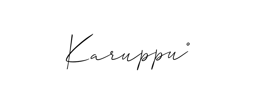 Make a beautiful signature design for name Karuppu°. With this signature (Allison_Script) style, you can create a handwritten signature for free. Karuppu° signature style 2 images and pictures png