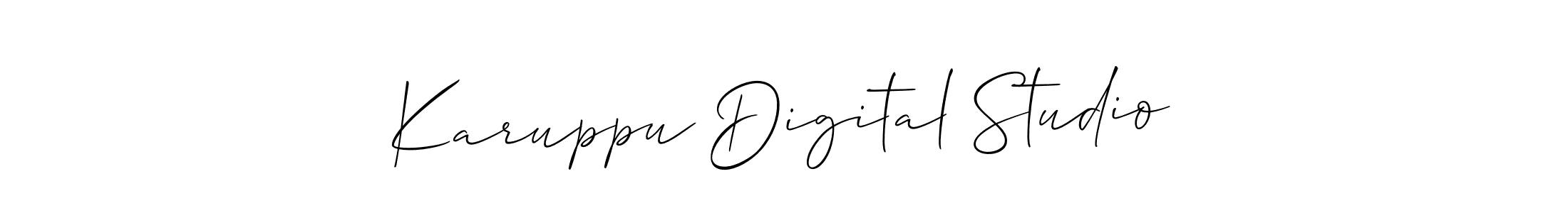 How to make Karuppu Digital Studio signature? Allison_Script is a professional autograph style. Create handwritten signature for Karuppu Digital Studio name. Karuppu Digital Studio signature style 2 images and pictures png