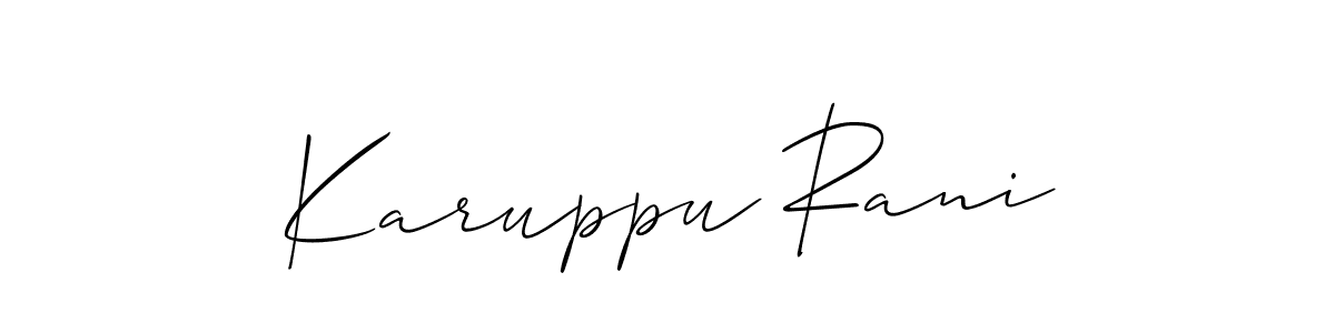 Here are the top 10 professional signature styles for the name Karuppu Rani. These are the best autograph styles you can use for your name. Karuppu Rani signature style 2 images and pictures png