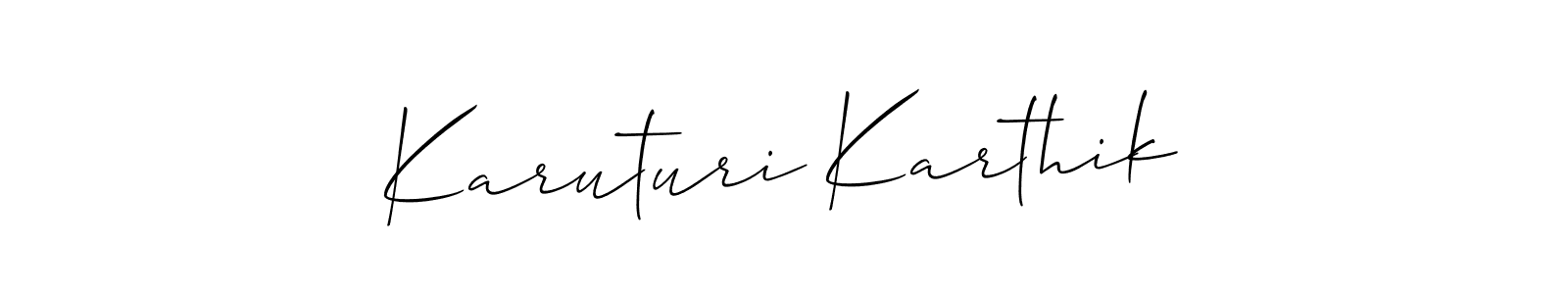 It looks lik you need a new signature style for name Karuturi Karthik. Design unique handwritten (Allison_Script) signature with our free signature maker in just a few clicks. Karuturi Karthik signature style 2 images and pictures png