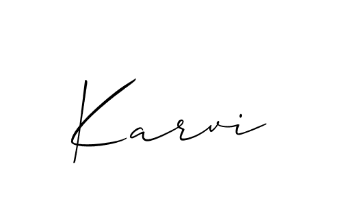 Also we have Karvi name is the best signature style. Create professional handwritten signature collection using Allison_Script autograph style. Karvi signature style 2 images and pictures png