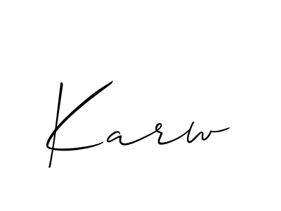 Best and Professional Signature Style for Karw. Allison_Script Best Signature Style Collection. Karw signature style 2 images and pictures png