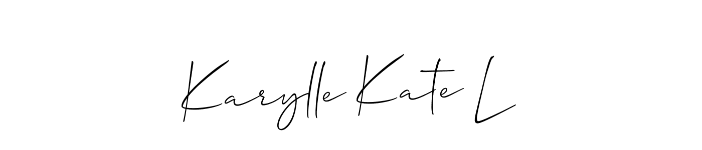 Also we have Karylle Kate L name is the best signature style. Create professional handwritten signature collection using Allison_Script autograph style. Karylle Kate L signature style 2 images and pictures png