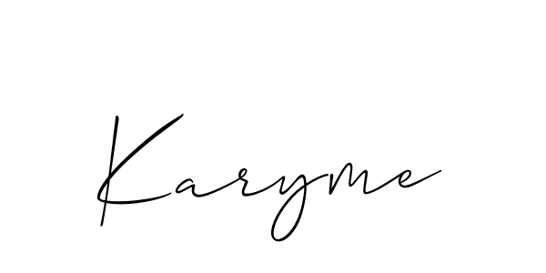 Similarly Allison_Script is the best handwritten signature design. Signature creator online .You can use it as an online autograph creator for name Karyme. Karyme signature style 2 images and pictures png