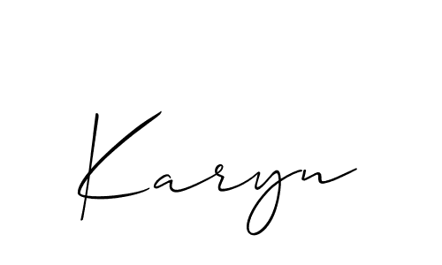 The best way (Allison_Script) to make a short signature is to pick only two or three words in your name. The name Karyn include a total of six letters. For converting this name. Karyn signature style 2 images and pictures png