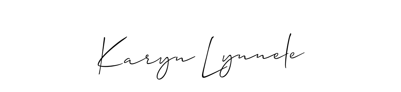 Also we have Karyn Lynnele name is the best signature style. Create professional handwritten signature collection using Allison_Script autograph style. Karyn Lynnele signature style 2 images and pictures png