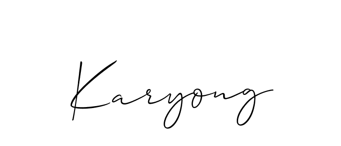 It looks lik you need a new signature style for name Karyong. Design unique handwritten (Allison_Script) signature with our free signature maker in just a few clicks. Karyong signature style 2 images and pictures png