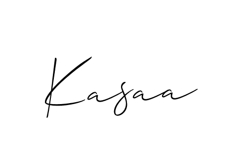 Design your own signature with our free online signature maker. With this signature software, you can create a handwritten (Allison_Script) signature for name Kasaa. Kasaa signature style 2 images and pictures png