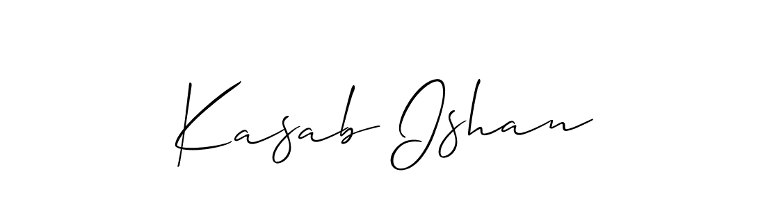 It looks lik you need a new signature style for name Kasab Ishan. Design unique handwritten (Allison_Script) signature with our free signature maker in just a few clicks. Kasab Ishan signature style 2 images and pictures png