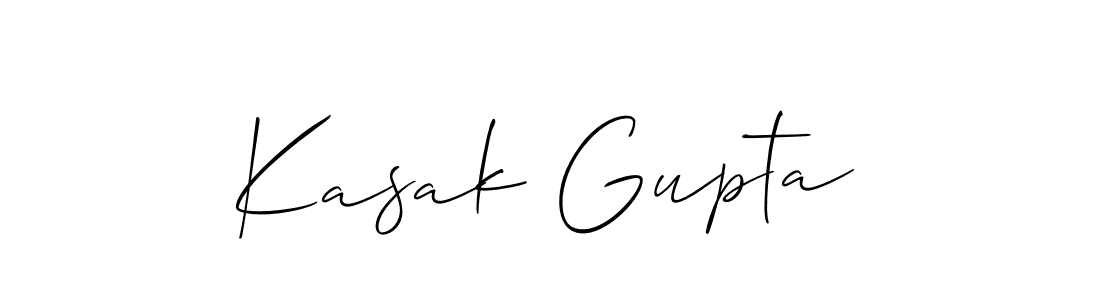 Design your own signature with our free online signature maker. With this signature software, you can create a handwritten (Allison_Script) signature for name Kasak Gupta. Kasak Gupta signature style 2 images and pictures png