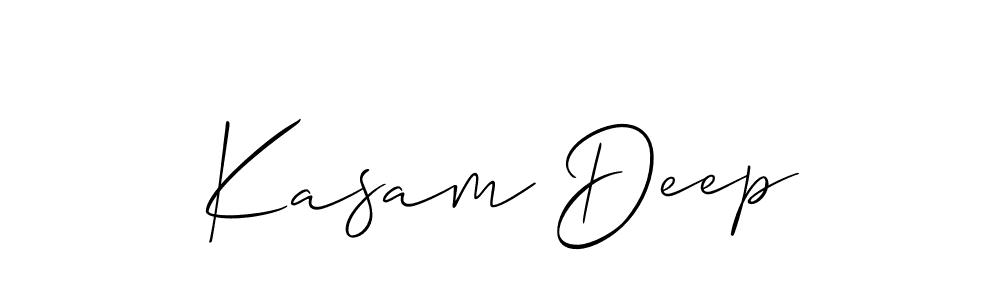 Also You can easily find your signature by using the search form. We will create Kasam Deep name handwritten signature images for you free of cost using Allison_Script sign style. Kasam Deep signature style 2 images and pictures png