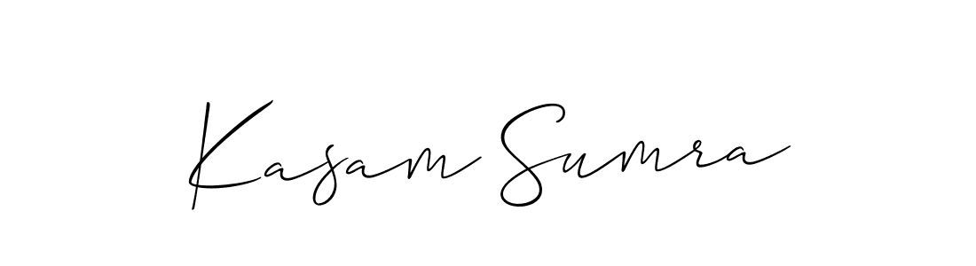 How to Draw Kasam Sumra signature style? Allison_Script is a latest design signature styles for name Kasam Sumra. Kasam Sumra signature style 2 images and pictures png