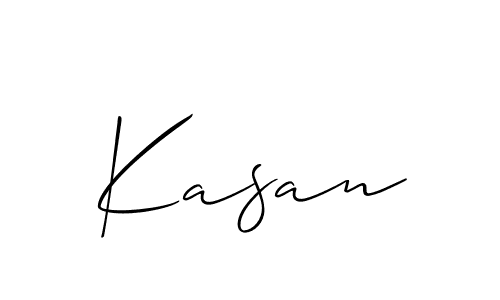 Create a beautiful signature design for name Kasan. With this signature (Allison_Script) fonts, you can make a handwritten signature for free. Kasan signature style 2 images and pictures png
