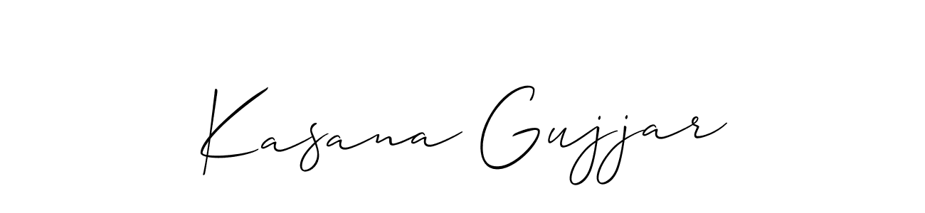 Similarly Allison_Script is the best handwritten signature design. Signature creator online .You can use it as an online autograph creator for name Kasana Gujjar. Kasana Gujjar signature style 2 images and pictures png