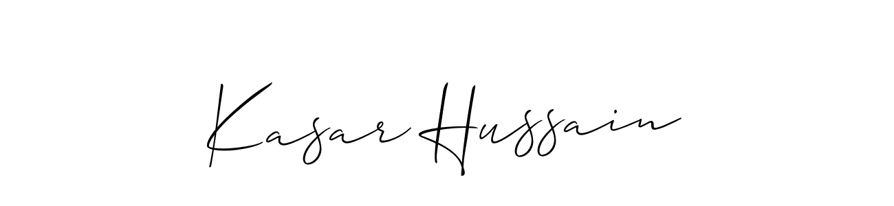 Also we have Kasar Hussain name is the best signature style. Create professional handwritten signature collection using Allison_Script autograph style. Kasar Hussain signature style 2 images and pictures png