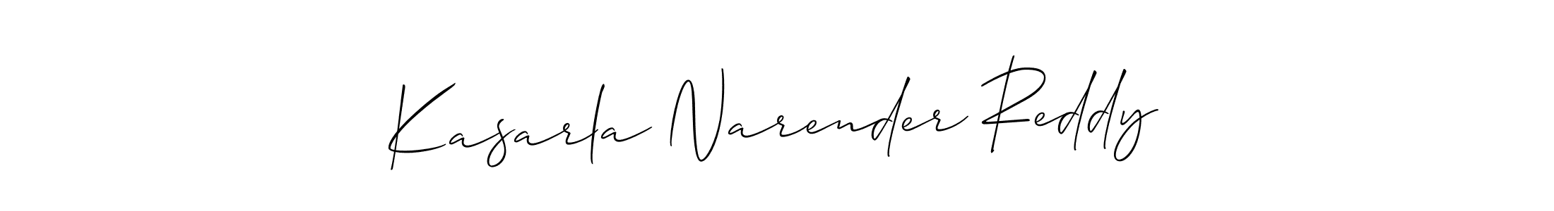 Create a beautiful signature design for name Kasarla Narender Reddy. With this signature (Allison_Script) fonts, you can make a handwritten signature for free. Kasarla Narender Reddy signature style 2 images and pictures png