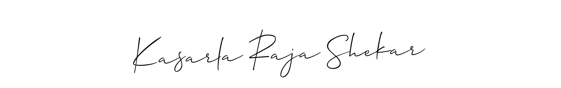 Also we have Kasarla Raja Shekar name is the best signature style. Create professional handwritten signature collection using Allison_Script autograph style. Kasarla Raja Shekar signature style 2 images and pictures png