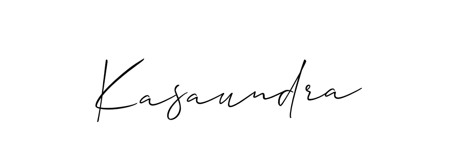 How to make Kasaundra signature? Allison_Script is a professional autograph style. Create handwritten signature for Kasaundra name. Kasaundra signature style 2 images and pictures png