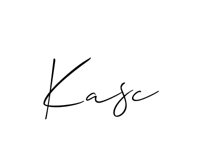 Create a beautiful signature design for name Kasc. With this signature (Allison_Script) fonts, you can make a handwritten signature for free. Kasc signature style 2 images and pictures png