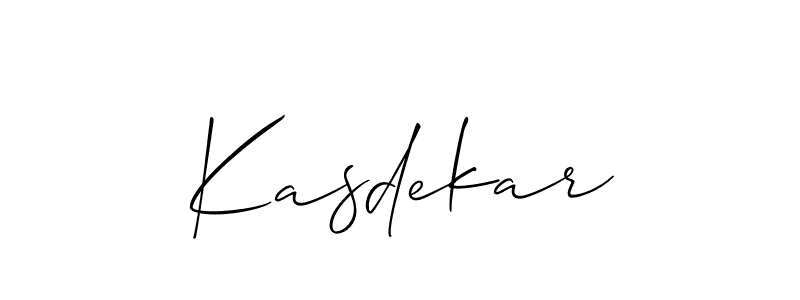 Kasdekar stylish signature style. Best Handwritten Sign (Allison_Script) for my name. Handwritten Signature Collection Ideas for my name Kasdekar. Kasdekar signature style 2 images and pictures png