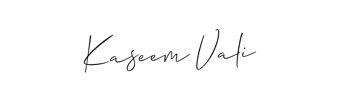 How to Draw Kaseem Vali signature style? Allison_Script is a latest design signature styles for name Kaseem Vali. Kaseem Vali signature style 2 images and pictures png