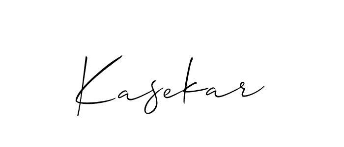 Use a signature maker to create a handwritten signature online. With this signature software, you can design (Allison_Script) your own signature for name Kasekar. Kasekar signature style 2 images and pictures png