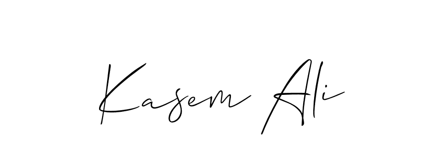 You should practise on your own different ways (Allison_Script) to write your name (Kasem Ali) in signature. don't let someone else do it for you. Kasem Ali signature style 2 images and pictures png