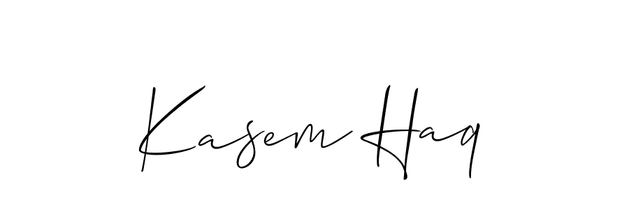 Use a signature maker to create a handwritten signature online. With this signature software, you can design (Allison_Script) your own signature for name Kasem Haq. Kasem Haq signature style 2 images and pictures png