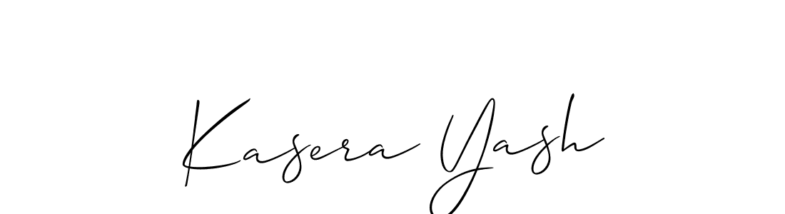 Design your own signature with our free online signature maker. With this signature software, you can create a handwritten (Allison_Script) signature for name Kasera Yash. Kasera Yash signature style 2 images and pictures png