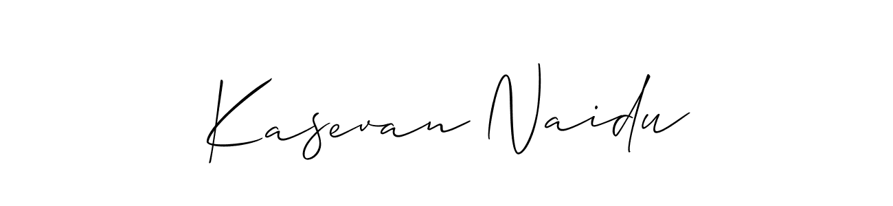 Make a beautiful signature design for name Kasevan Naidu. With this signature (Allison_Script) style, you can create a handwritten signature for free. Kasevan Naidu signature style 2 images and pictures png